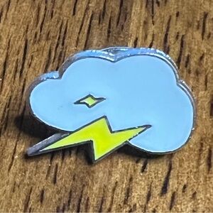 NEW - Cloud and Lightning Bolt Enamel Pin